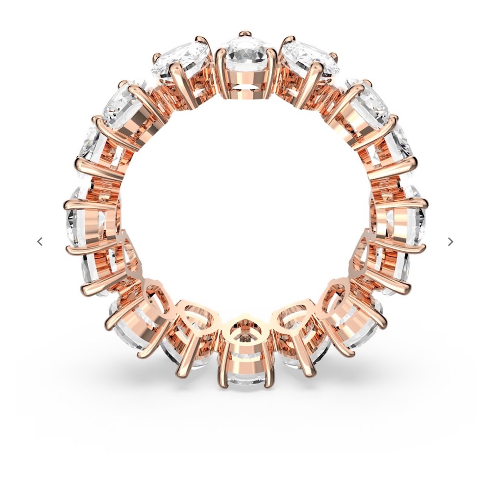 Swarovski Vittore ring Drop cut, White, Rose gold-tone plated - Picture 10 of 12